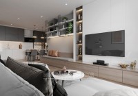 Thiết kế nội thất chung cư hiện đại trẻ trung The Sun Mễ Trì