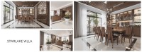 Thiết kế nội thất biệt thự gỗ óc chó đẹp tại Starlake